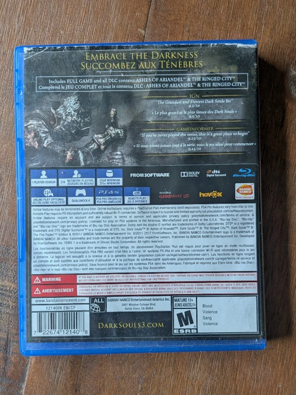 Dark Souls 3 The Fire Fades Edition PS4 Game Complete